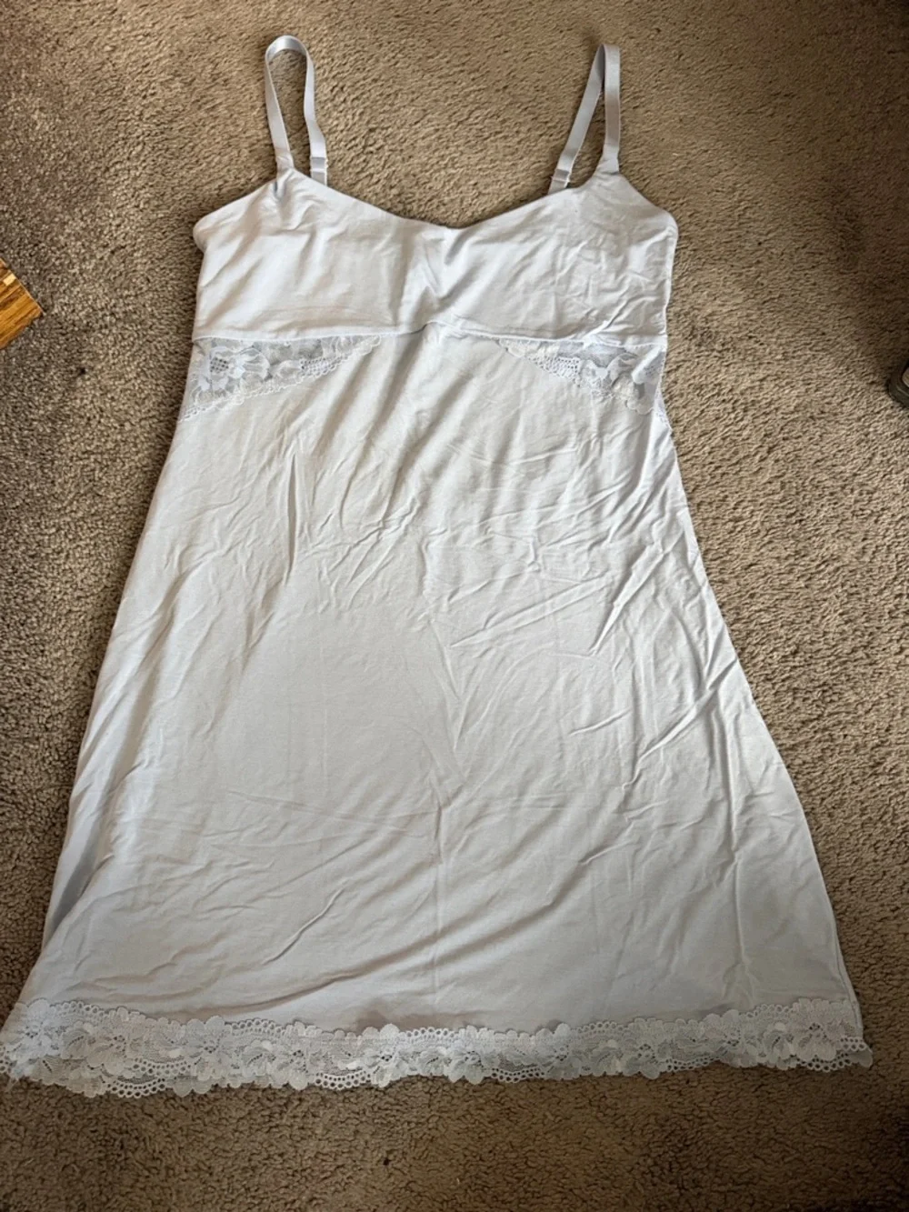 Women's Light Purple Lace Trim Slip Dress - Picture 1 of 4